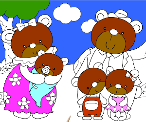 Bear Family Coloring