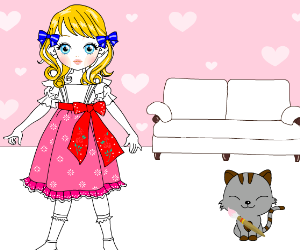 Cat Girl Painting